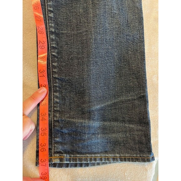 G Star Raw Jeans Men’s 36 X 38 Blue Dark Wash Straight Leg Button Fly Distressed - Picture 13 of 14